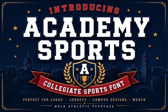 Academy Sports: The Ultimate Varsity Display Font for Bold Design