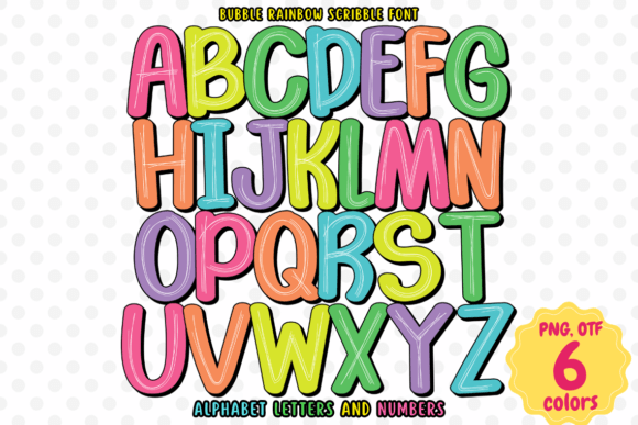 Bubble Rainbow Scribble: Playful Handwritten Font
