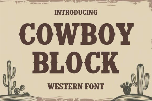 Cowboy Block: A Bold Western Font for Authentic Design