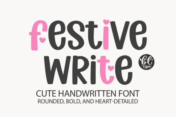 Festive Write: The Handwritten Font with Built-in Charm