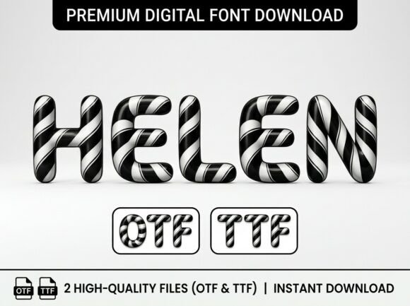 Helen: A Decorative Display Font for Unforgettable Visuals