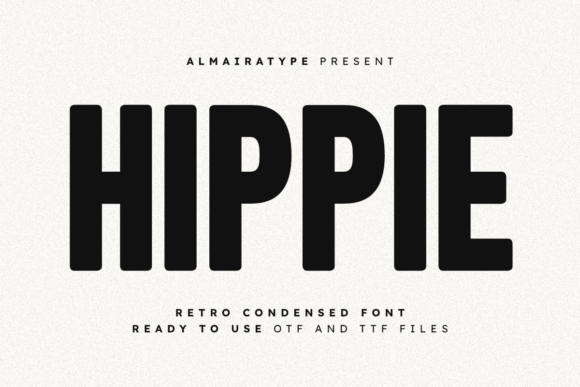 Hippie: A Retro Condensed Font for Modern Designers