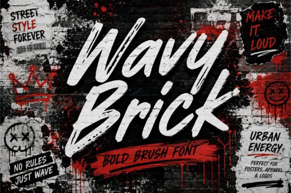 Wavy Brick: A Bold Brush Script for Dynamic Brands
